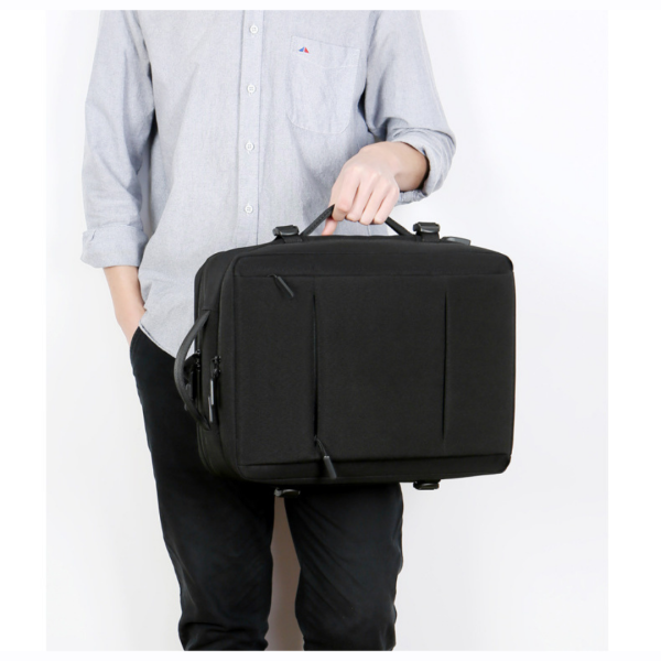 Black expandable backpack