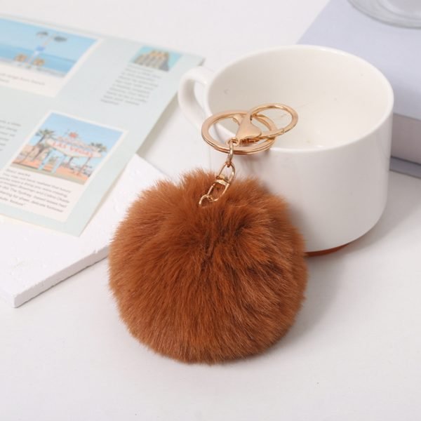 Pom pom key rings | Bag Backpack Ornament - Image 2